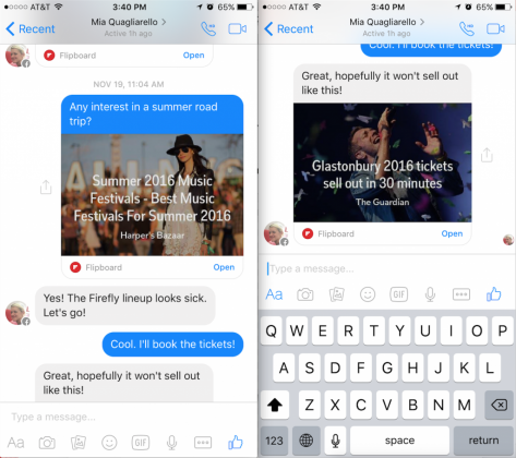 Flipboard l'update migliora la condivisione su FB Messenger (2)