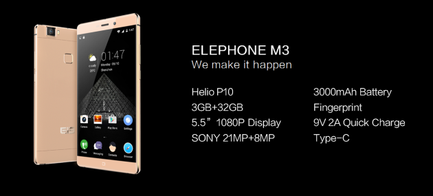 Elephone M3: il software della fotocamera sta ricevendo alcune ottimizzazioni