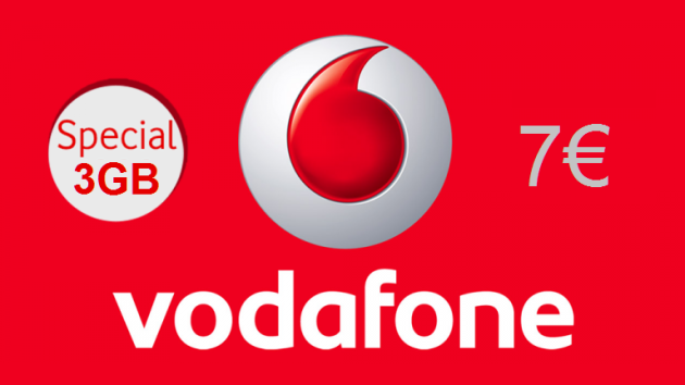 Vodafone Special 3GB al costo di 7 euro - UFFICIALE