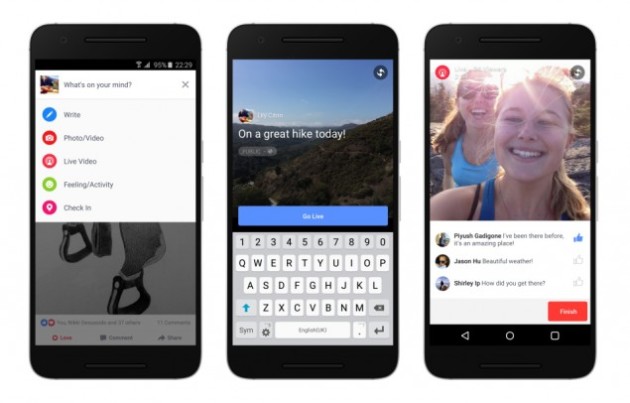 Il servizio di Live Streaming di Facebook approderà presto su Android