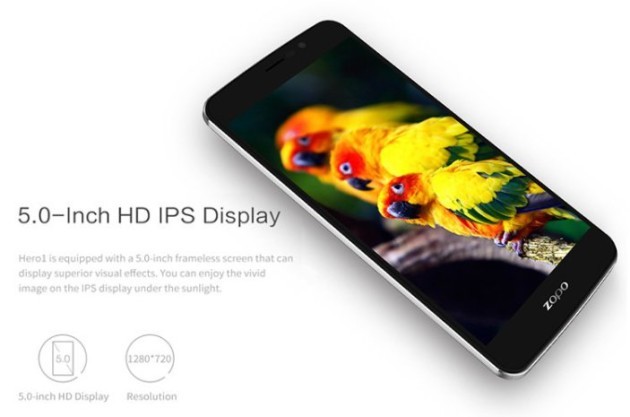 Zopo Hero 1, schermo 5'' HD e 2 GB di RAM a 120 dollari