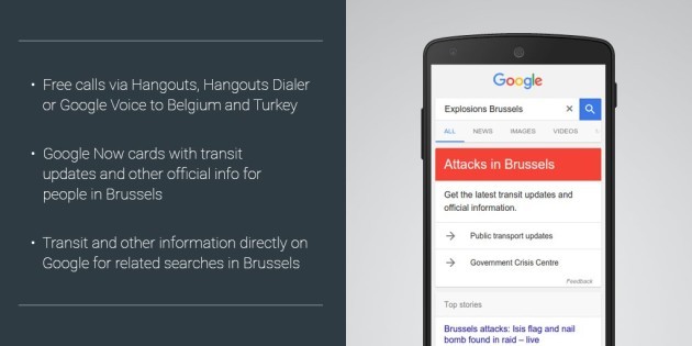 Google offre chiamate gratuite verso Belgio e Turchia su Hangouts e info per Bruxelles