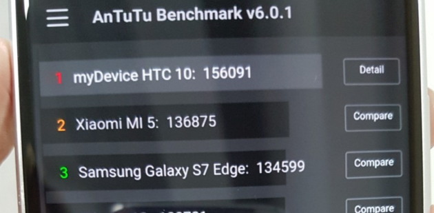 HTC 10 si fa vedere su AnTuTu e batte subito tutti gli altri
