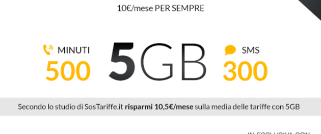 Fastweb Mobile Fuel Extra: 500 minuti, 300 SMS e 5 GB a 10 Euro al mese