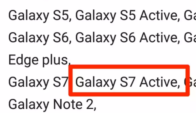 Un'app Samsung conferma l'esistenza di Galaxy S7 Active