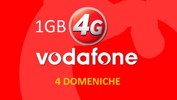Vodafone 1GB in 4G per 4 domeniche consecutive