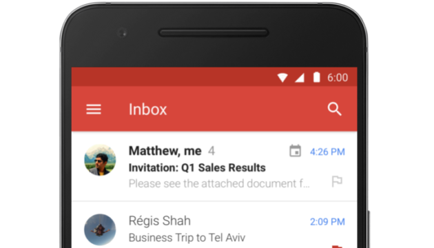 Gmail 6.4 espande il supporto a Microsoft Exchange a tutti i device