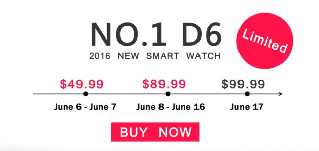 NO.1 D6: nuovo smartwatch in dirittura d'arrivo