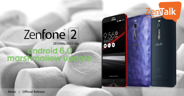 ASUS Zenfone 2 (ZE550ML e ZE551ML) si aggiorna ad Android 6.0.1 Marshmallow