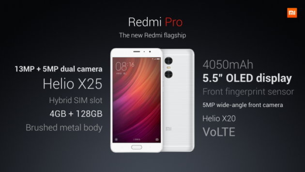 Xiaomi Redmi Pro ufficiale: display OLED, Helio X25 e dual-camera a partire da 200 Euro