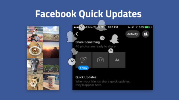 Facebook ci ritenta e copia Snapchat testando i Quick Updates