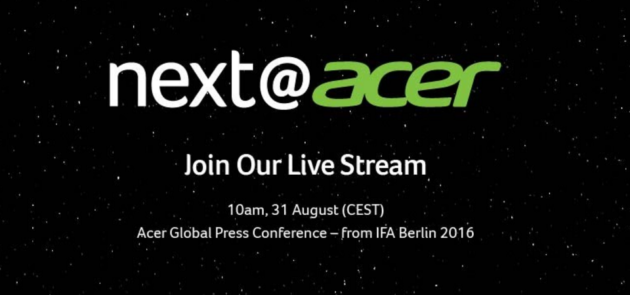 Evento Acer a IFA 2016: diretta live streaming