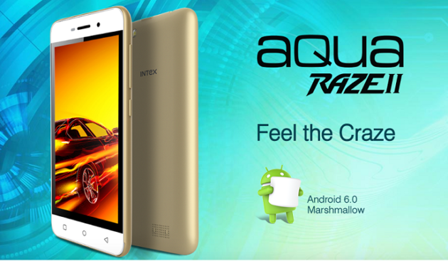Intex Aqua Raze II lanciato in India a soli 45 euro