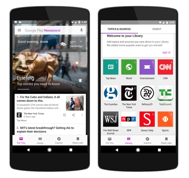 Google Play Edicola si aggiorna: machine learning ed una nuova web app