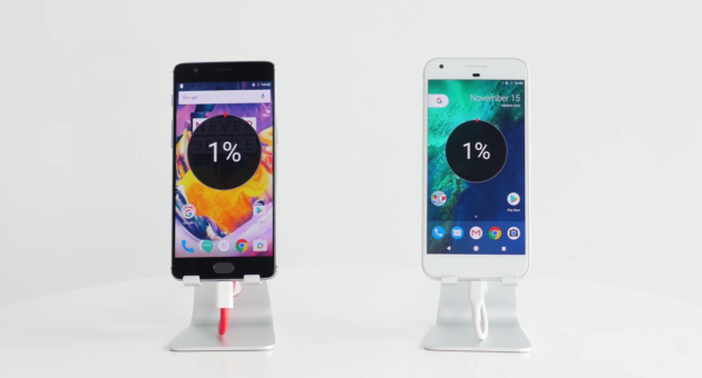 OnePlus 3T vs Google Pixel XL: chi ha la ricarica più veloce?