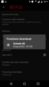netflix offline download sd