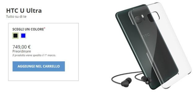 HTC U Ultra in pre-ordine in Italia a 749€