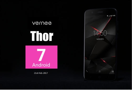 Vernee Thor, inizia il roll-out di Android 7.0 Nougat