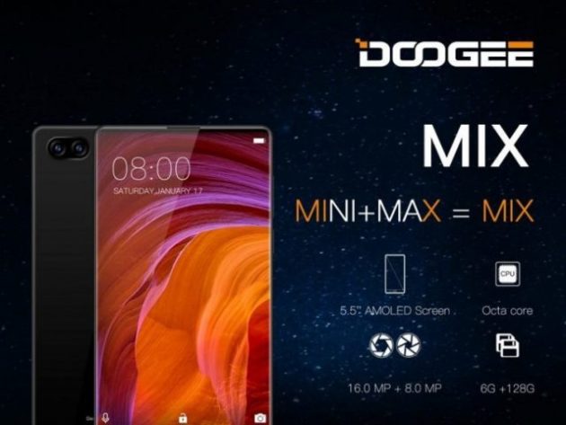 Doogee MIX sarà rilasciato con doppia fotocamera e schermo senza alcuna cornice
