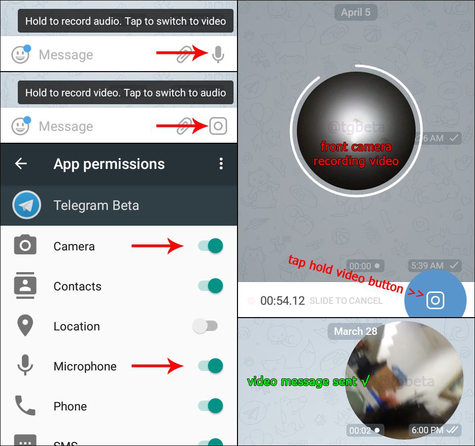 Telegram Beta introduce i video messaggi (1)