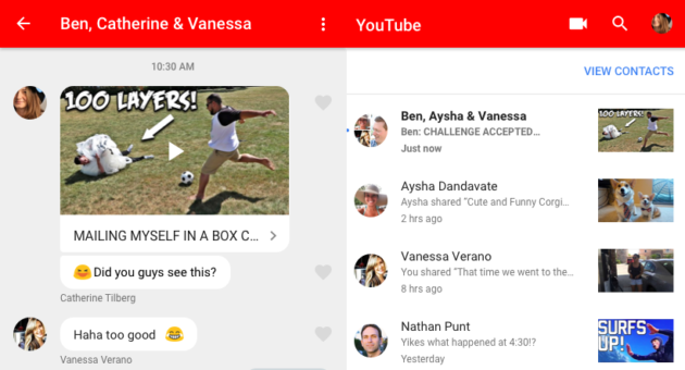 YouTube: in roll out la funzione di condivisione in-app