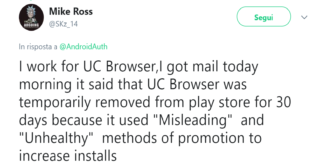 sviluppatore uc browser
