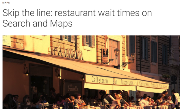 Google Search e Maps mostreranno i tempi di attesa dei ristoranti