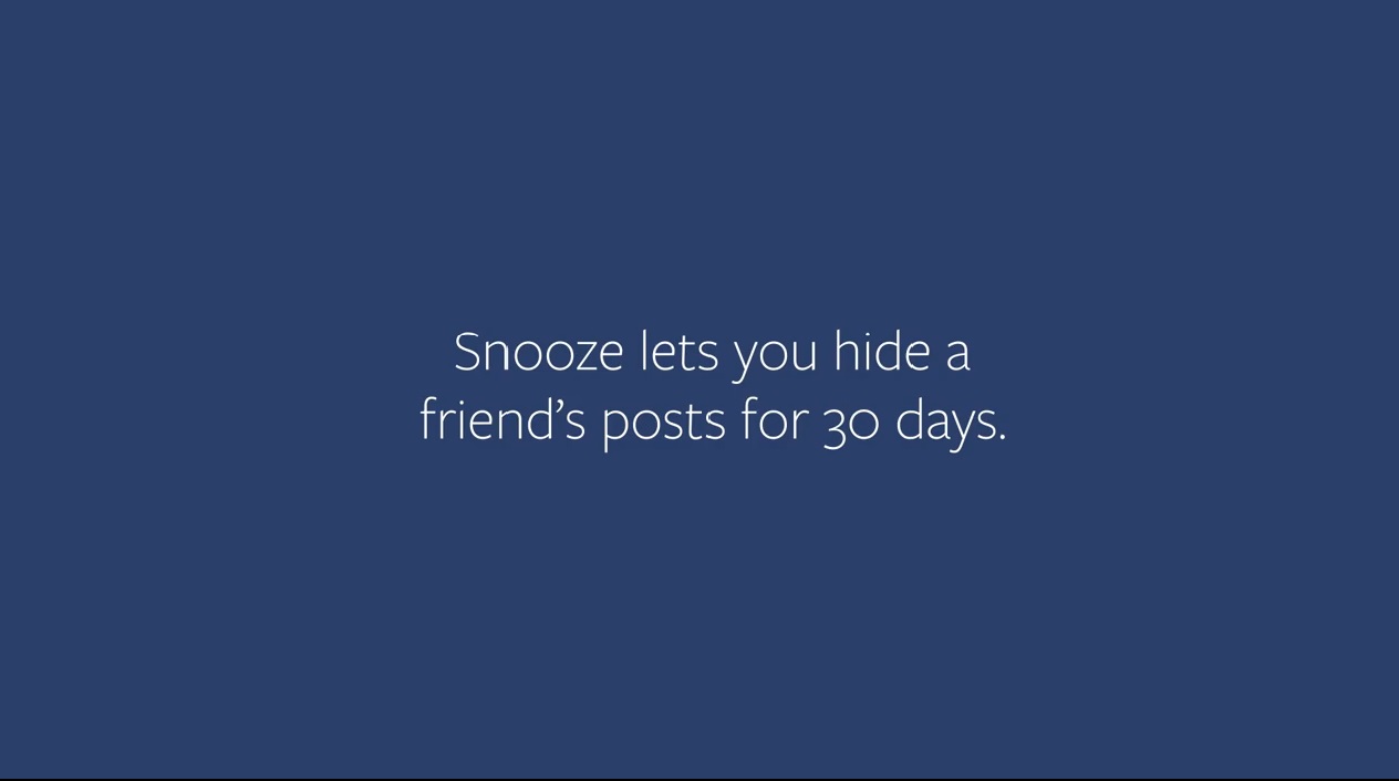 facebook snooze