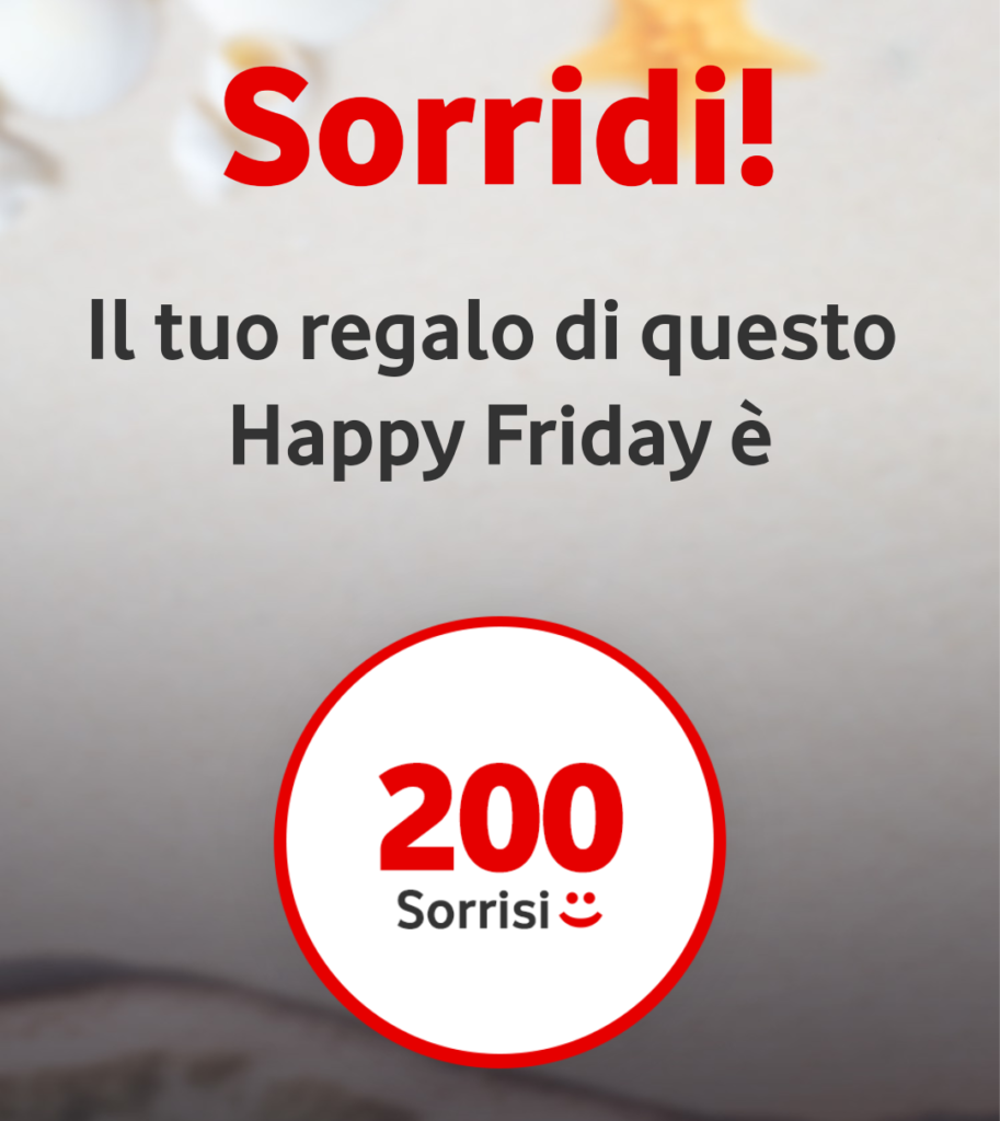 Vodafone Happy Friday il regalo di questa settimana – 120118