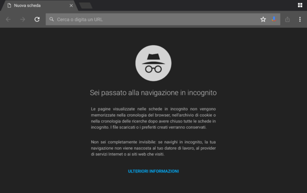Google Chrome: attenzione alla modalità 'incognito'
