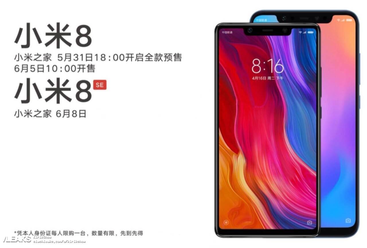 Xiaomi Mi 8 Mi 8 SE poster
