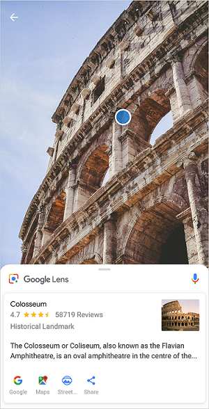 Colosseo Google Lens