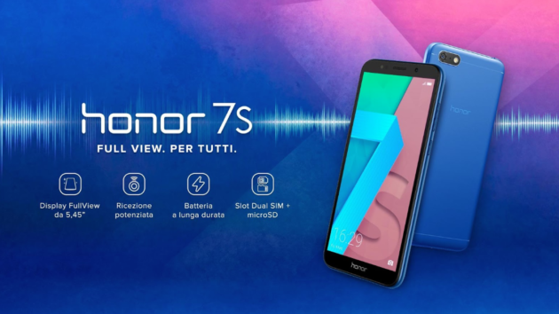 Honor 7S, l'entry level con display Full View a prezzo stracciato