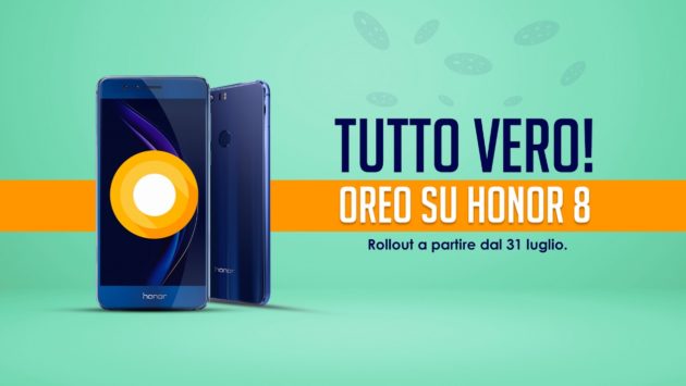 Honor 8, il rollout di Android Oreo inizierà il 31 luglio