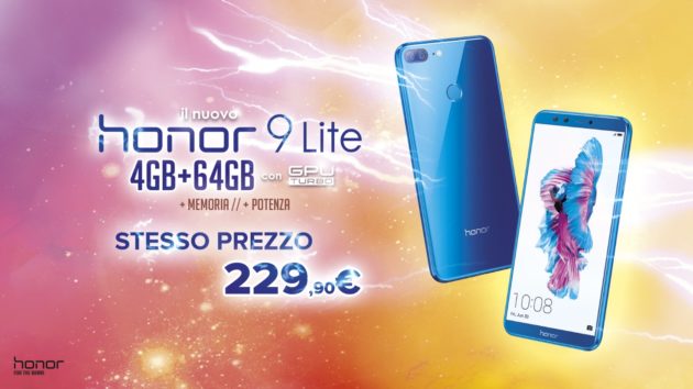 Honor 9 Lite approda sul mercato in versione potenziata grazie al nuovo formato 4/64GB