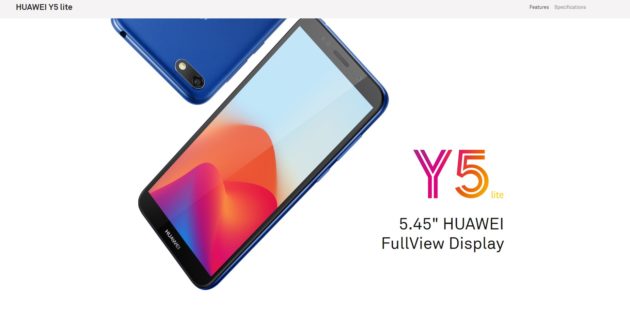 Huawei Y5 Lite ufficiale: Android Go a circa 100 euro