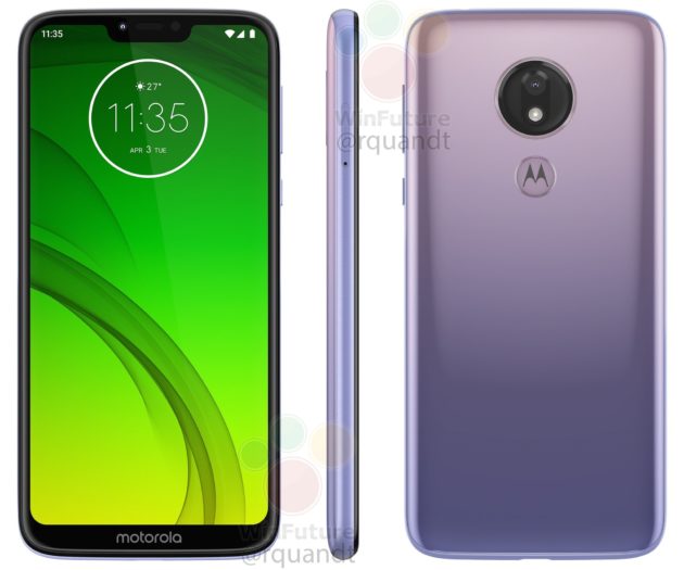 Motorola Moto G7 Power si mostra nella colorazione inedita viola gradiente
