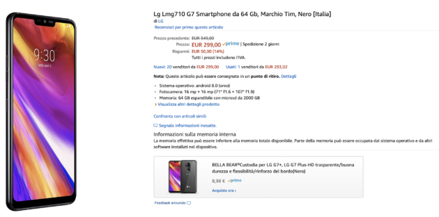 LG G7 ThinQ a 299 su Amazon è da comprare al volo