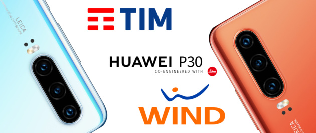 Huawei P30 in promozione a rate con TIM e WIND