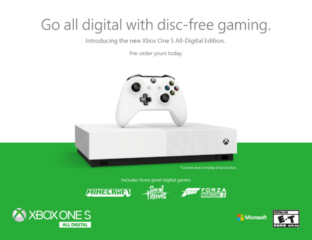 Xbox One S All-Digital Edition Ufficiale: dal 7 maggio a 299,99 Euro