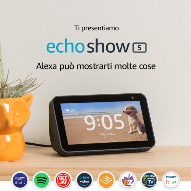 Amazon lancia ufficialmente Echo Show 5: dal 26 giugno in offerta a 89€
