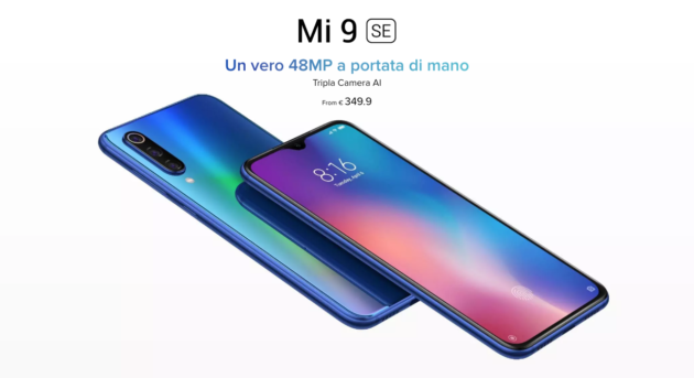 Xiaomi Mi 9 SE arriva in Italia a 349 euro