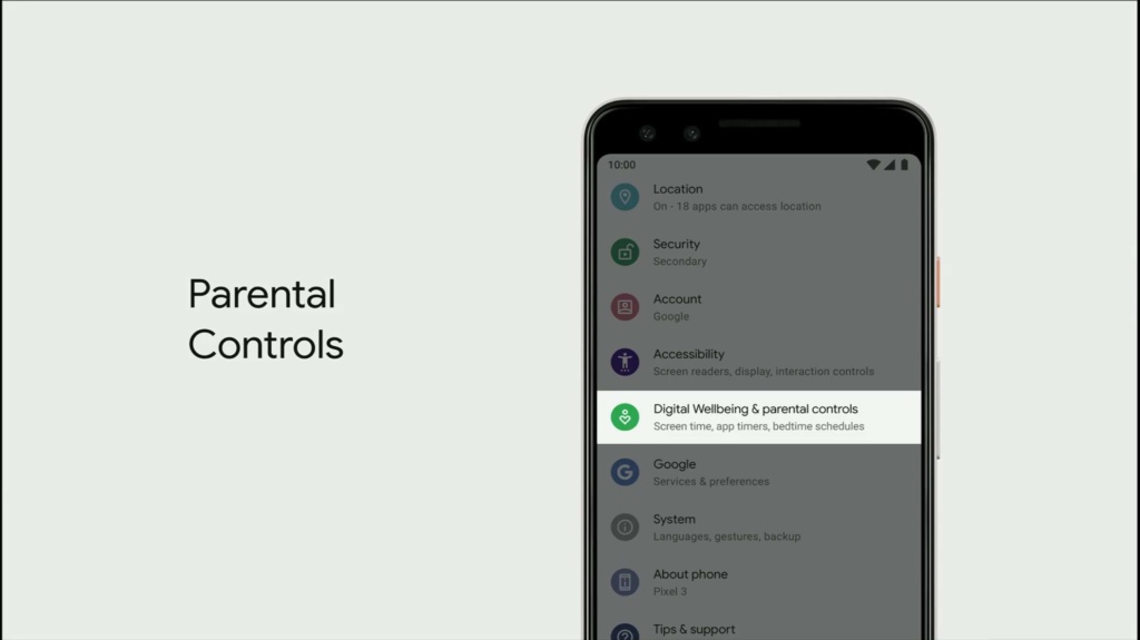 android q parental control google i/o 2019