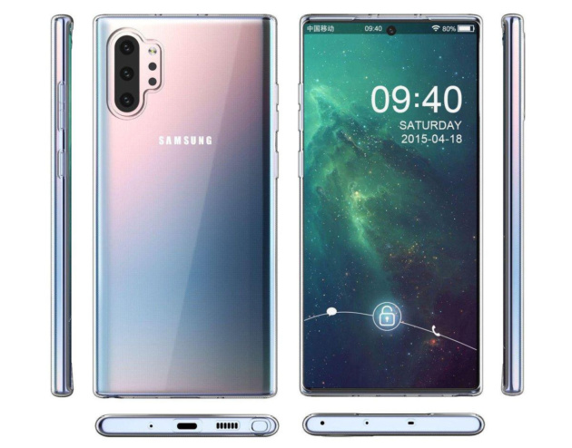 Samsung Galaxy Note 10 Plus: le immagini delle cover ne svelano il design