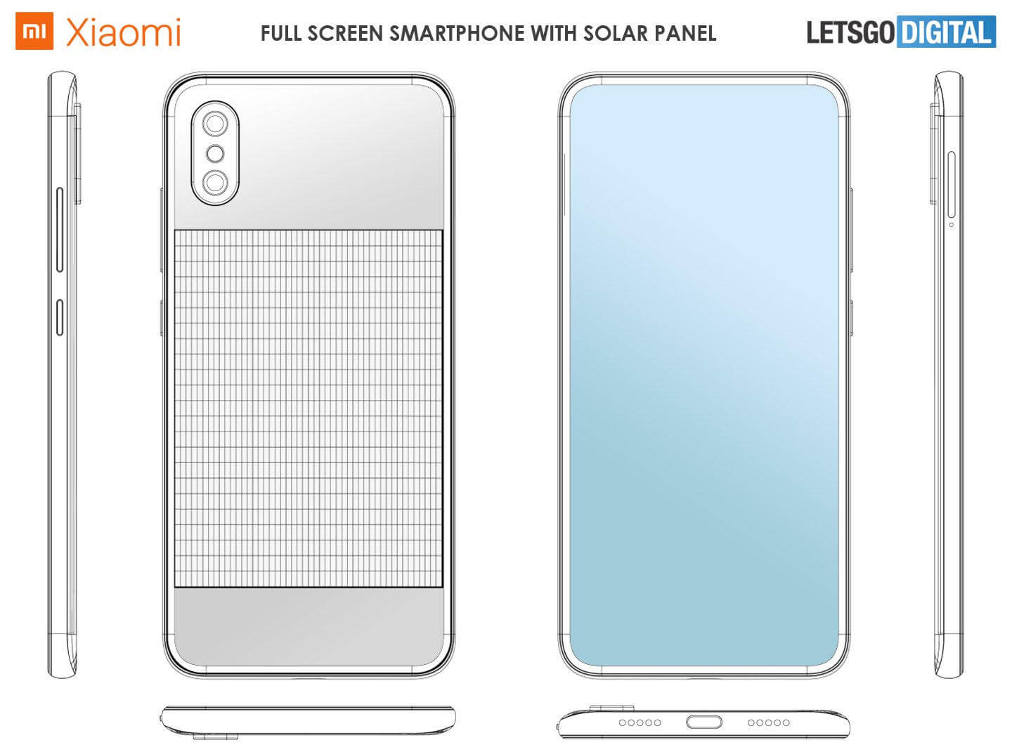 xiaomi smartphone pannello solare brevetto