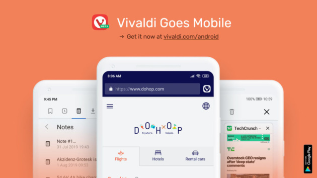 Vivaldi rilascia la Beta del suo browser per Android