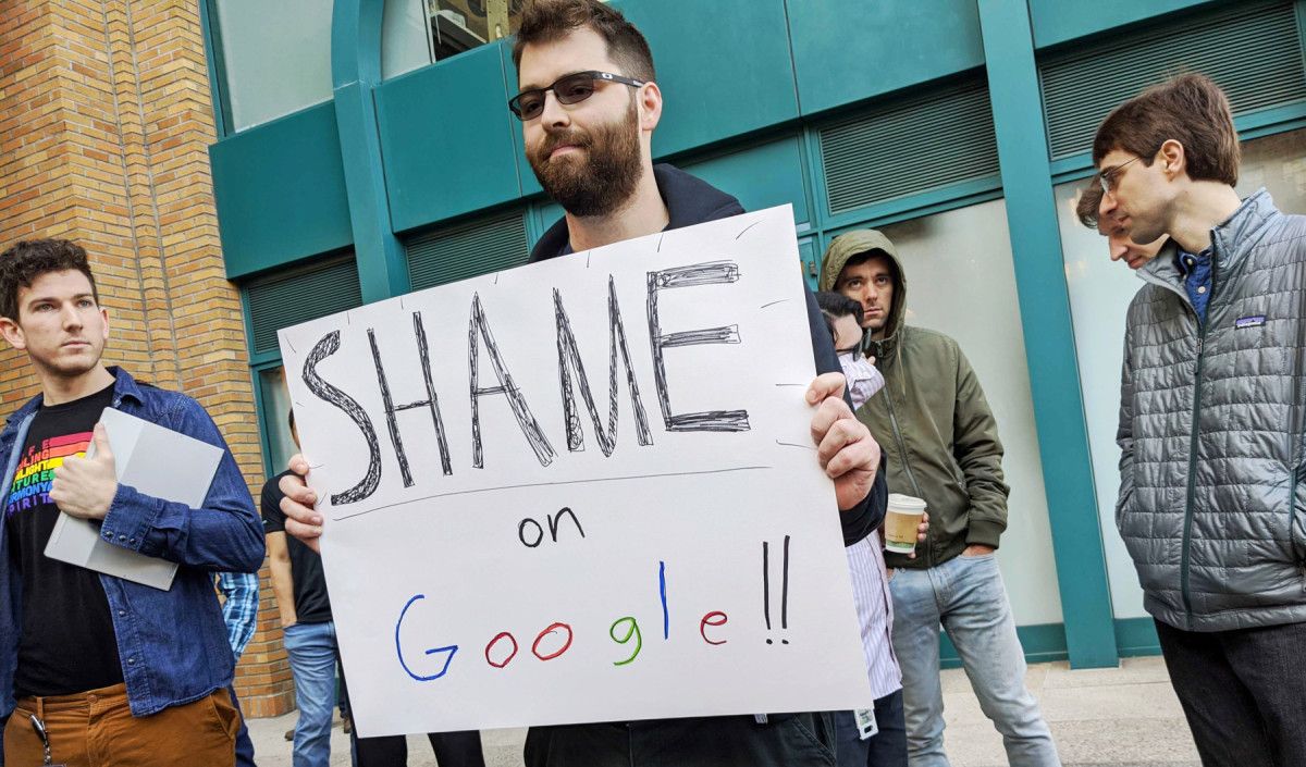 Google memberikan perlawanan terhadap hak organisasi dan karyawan 18