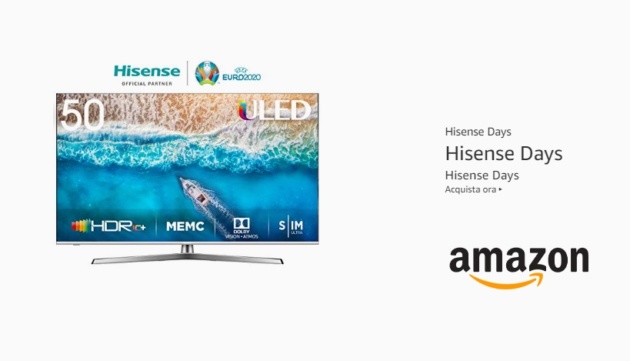 Partono gli Hisense Days su Amazon: tanti sconti su TV ed Elettrodomestici