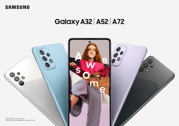 Samsung presenta Galaxy A52, A52 5G e A72