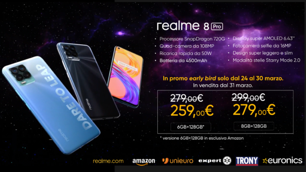 Realme 8 Pro: Ultime ore su Amazon per la super offerta lancio